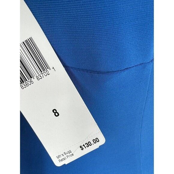 Ralph Lauren LRL Pool Blue Ruffled Twist Front Dress Boat Neck NWT Size 8 - Picture 4 of 6